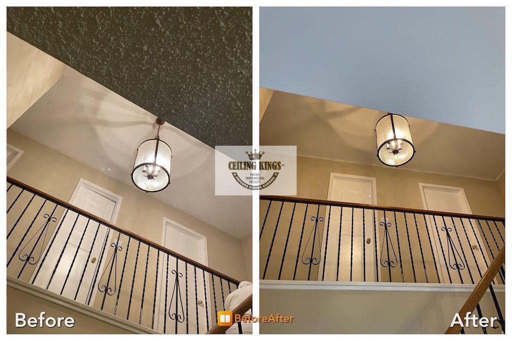 Entry Foyer popcorn ceiling removal