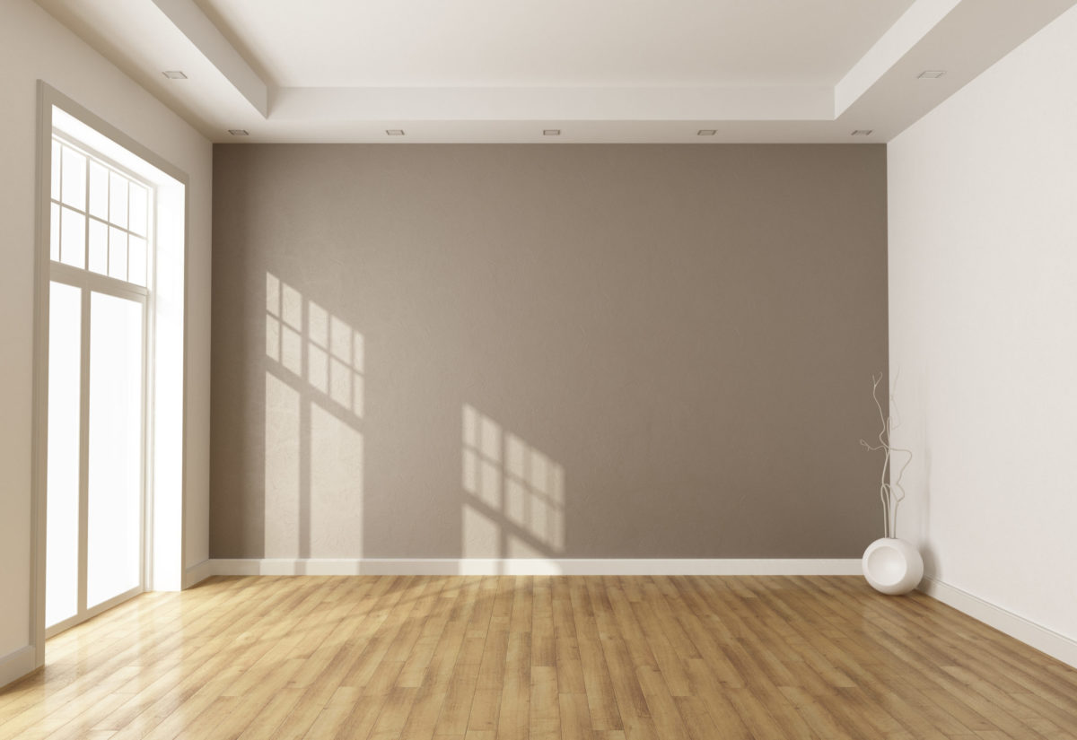 Empty Room with Coffered Ceiling