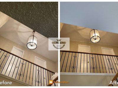 Entry Foyer popcorn ceiling removal